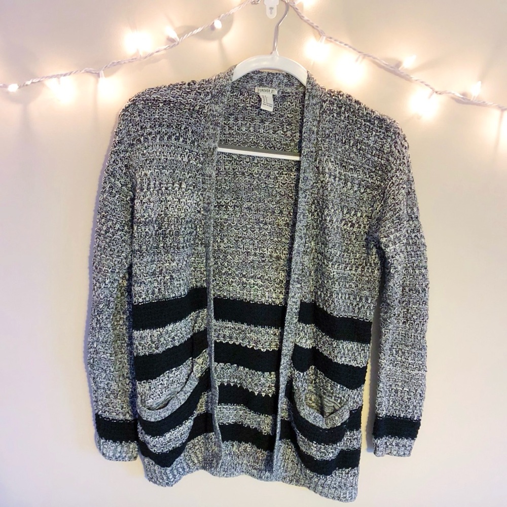 Forever 21 | Cozy Knit Striped Cardigan Size Small